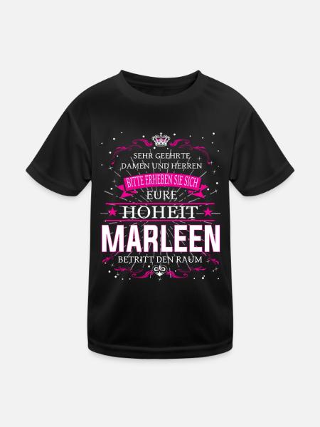 Eure Hoheit Marleen betritt den Raum - Kinder Funktions-T-Shirt - Schwarz - Vorne