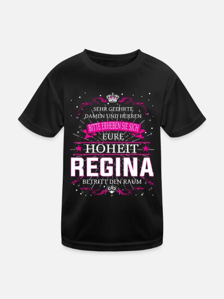 Eure Hoheit Regina betritt den Raum - Kinder Funktions-T-Shirt - Schwarz - Vorne
