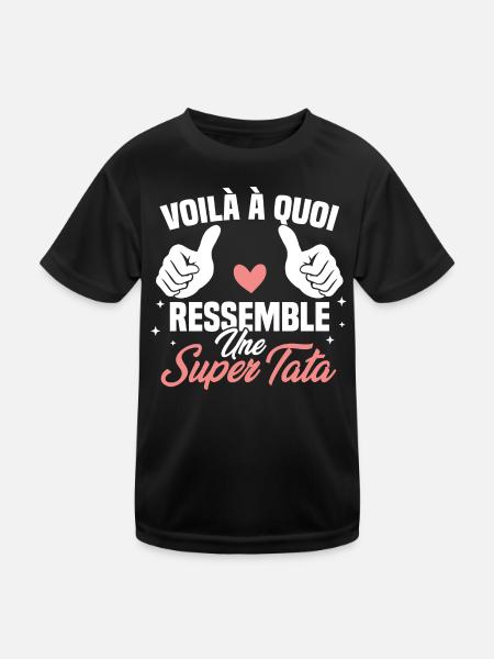 Voilà à quoi ressemble une super tata - T-shirt sport Enfant - noir - Devant