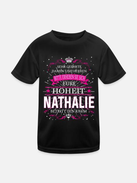 Eure Hoheit Nathalie betritt den Raum - Kinder Funktions-T-Shirt - Schwarz - Vorne