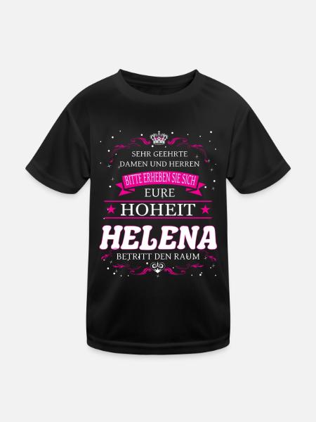 Eure Hoheit Helena betritt den Raum - Kinder Funktions-T-Shirt - Schwarz - Vorne