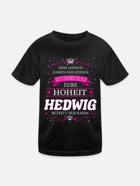 Eure Hoheit Hedwig betritt den Raum - Kinder Funktions-T-Shirt - Schwarz - Vorne