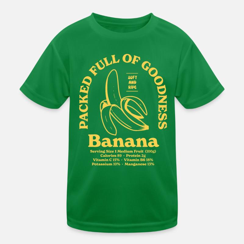Banana Nutritional Kids Functional T-Shirt