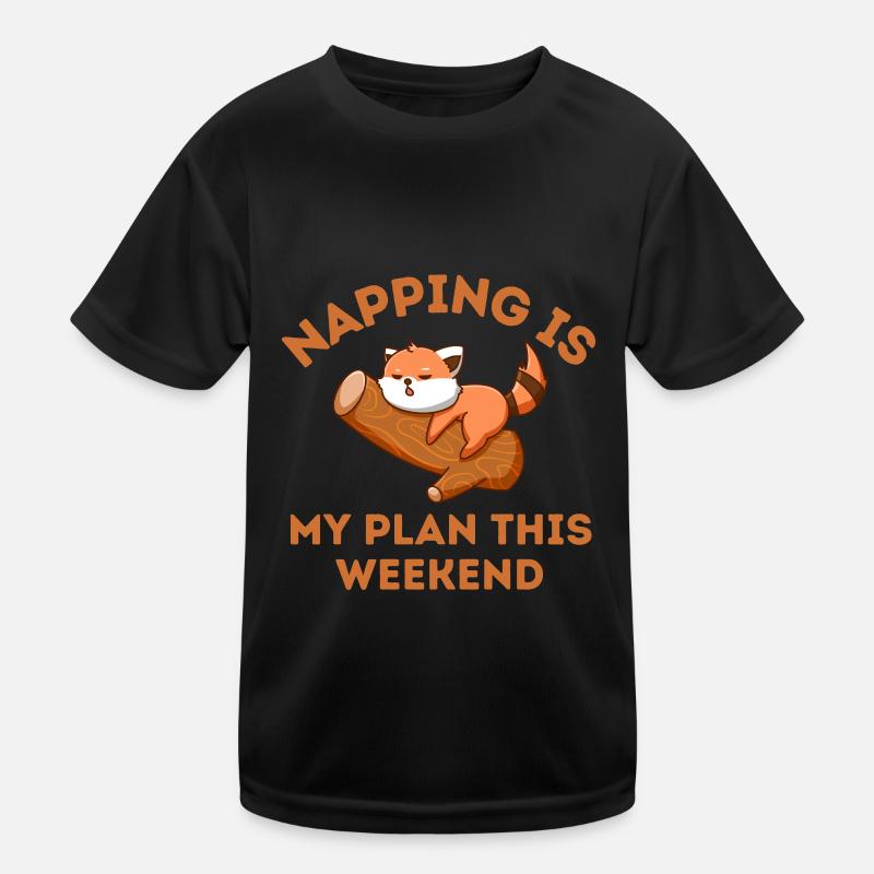Napping is my plan this weekend Kids Functional T-Shirt