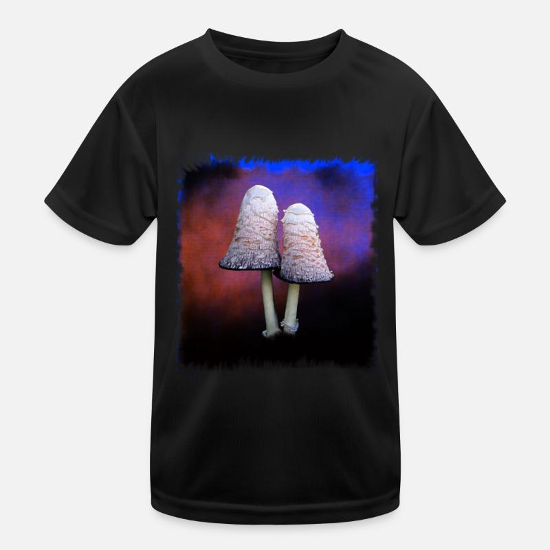 Weisse Pilze Kinder Funktions-T-Shirt
