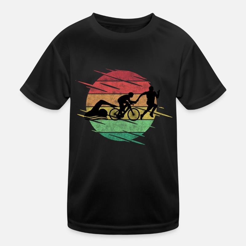Triathlon - Kinder Funktions-T-Shirt - Schwarz