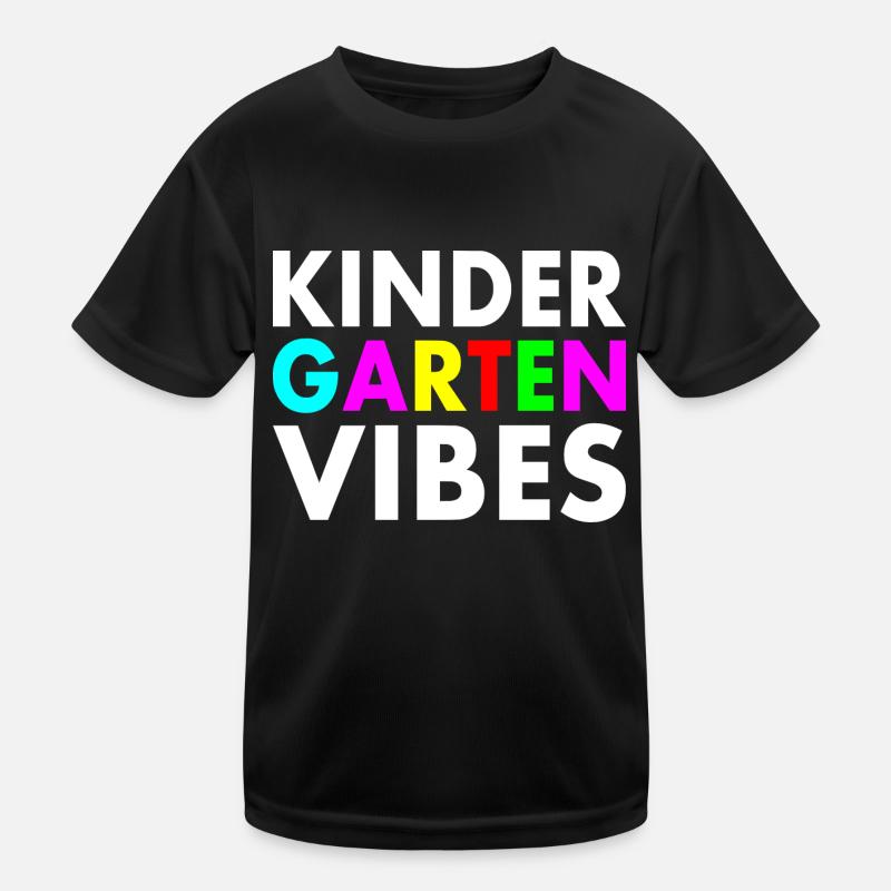 kindergarten vibes - Kids Functional T-Shirt - black