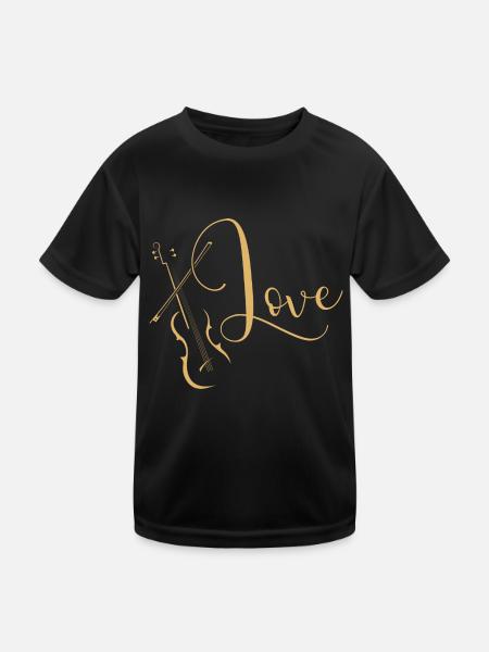 Orchestra Violinist Violin Lover Gift - Kids Functional T-Shirt - black - Front