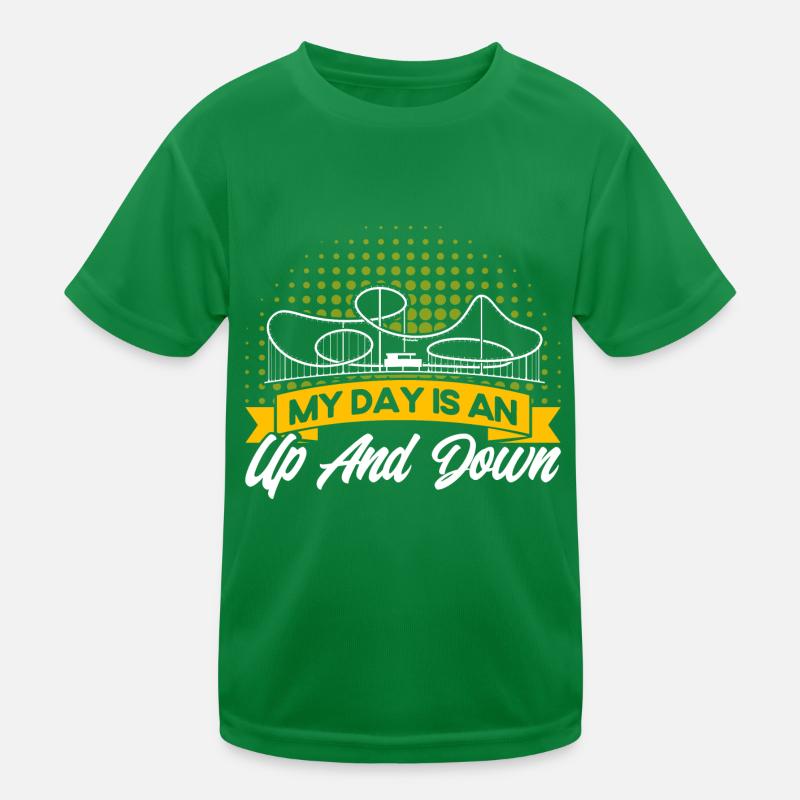 Holzachterbahn Themenpark Achterbahn Geschenk Kinder Funktions-T-Shirt