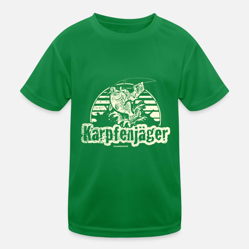 Angel Designs RAHMENLOS Karpfenjäger Kinder Funktions-T-Shirt