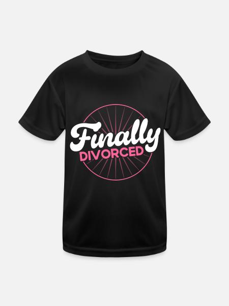 Geschieden Ex Partner Auflösung der Ehe Geschenk - Kinder Funktions-T-Shirt - Schwarz - Vorne
