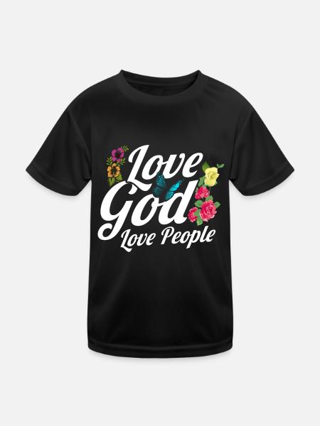 Jesus God Bible Verse Inspirational Gift - Kids Functional T-Shirt - black - Front