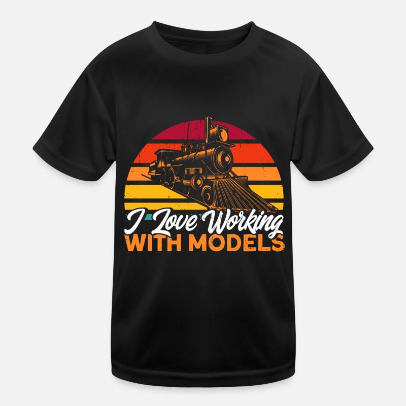 Model Railway Trains Train Ride Gift Kids Functional T-Shirt