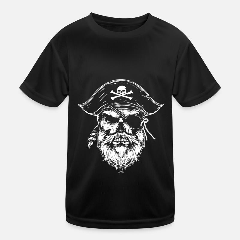 Pirate Skull Kids Functional T-Shirt