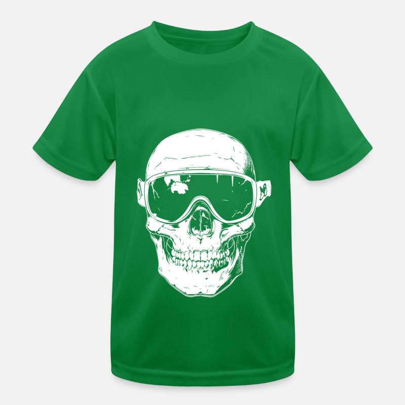 Ski Ski Masques Skull T-shirt sport Enfant