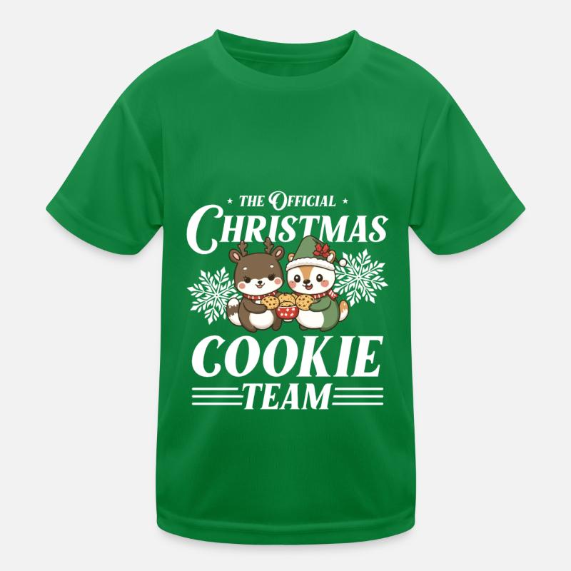 Weihnachten Kekse Backen Team Lustig Kinder Funktions-T-Shirt