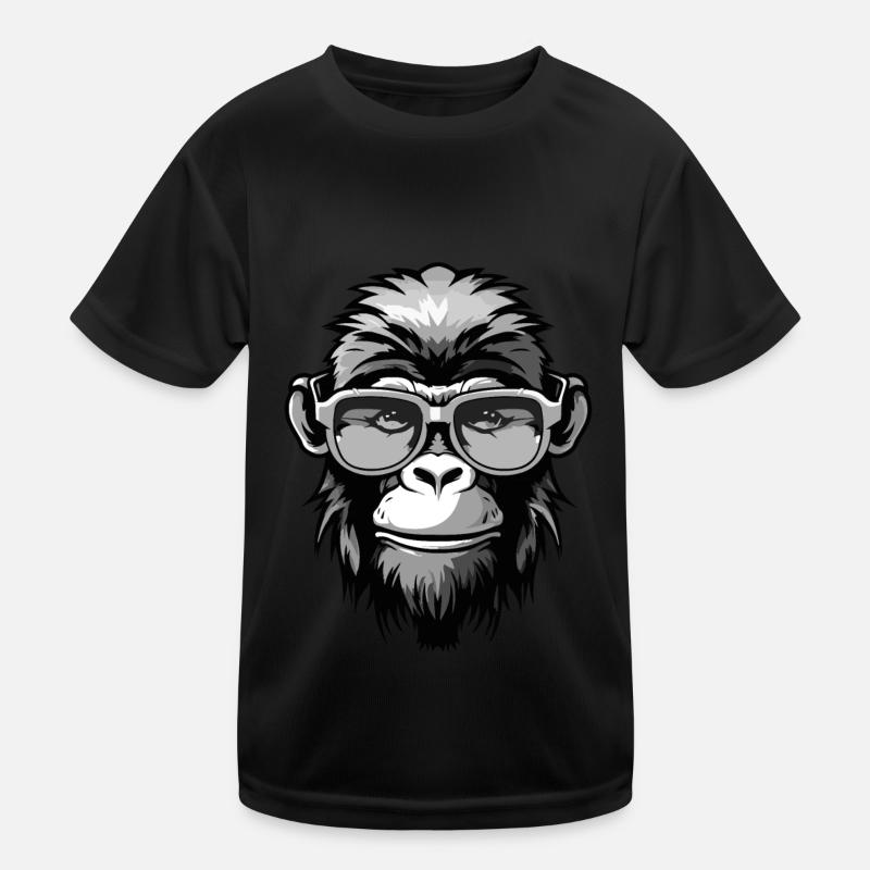 Affe Hipster Cool Party Kinder Funktions-T-Shirt