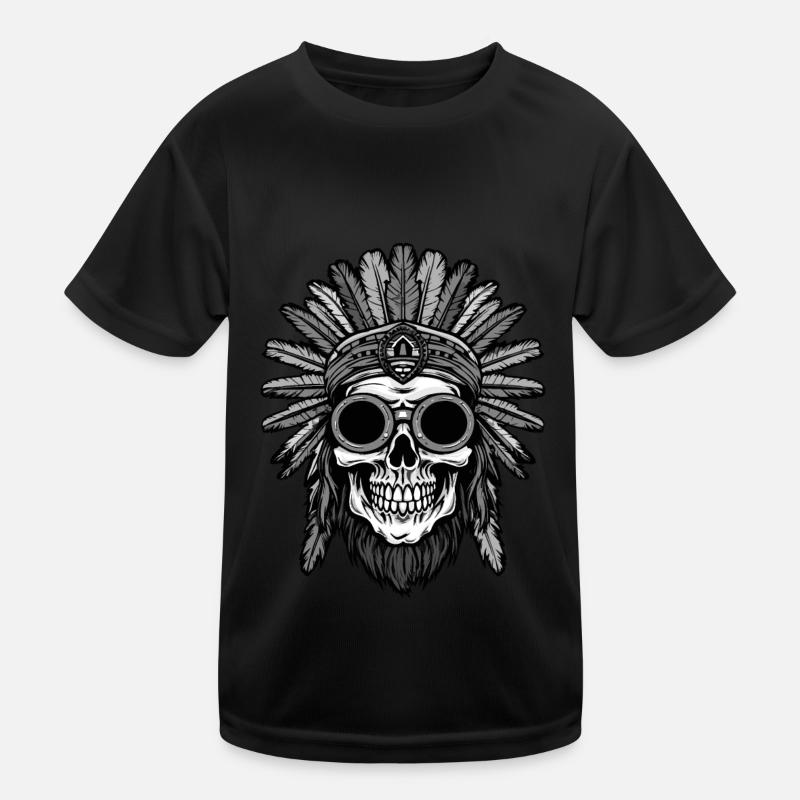 Crâne d'Apache indien T-shirt sport Enfant