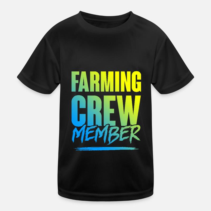 Farming Crew Kinder Funktions-T-Shirt