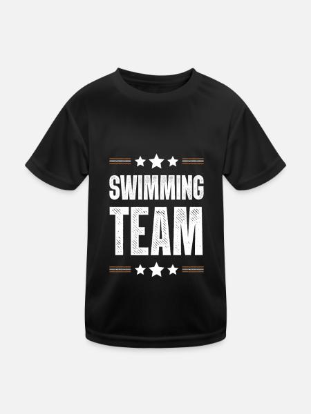 Swimming Team - Kids Functional T-Shirt - black - Front