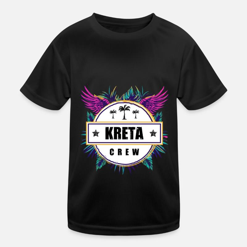Kreta Crew Tropisch Kinder Funktions-T-Shirt