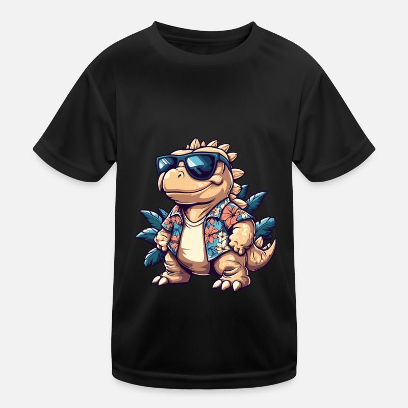 Dinosaur stegosaurus summer Kids Functional T-Shirt
