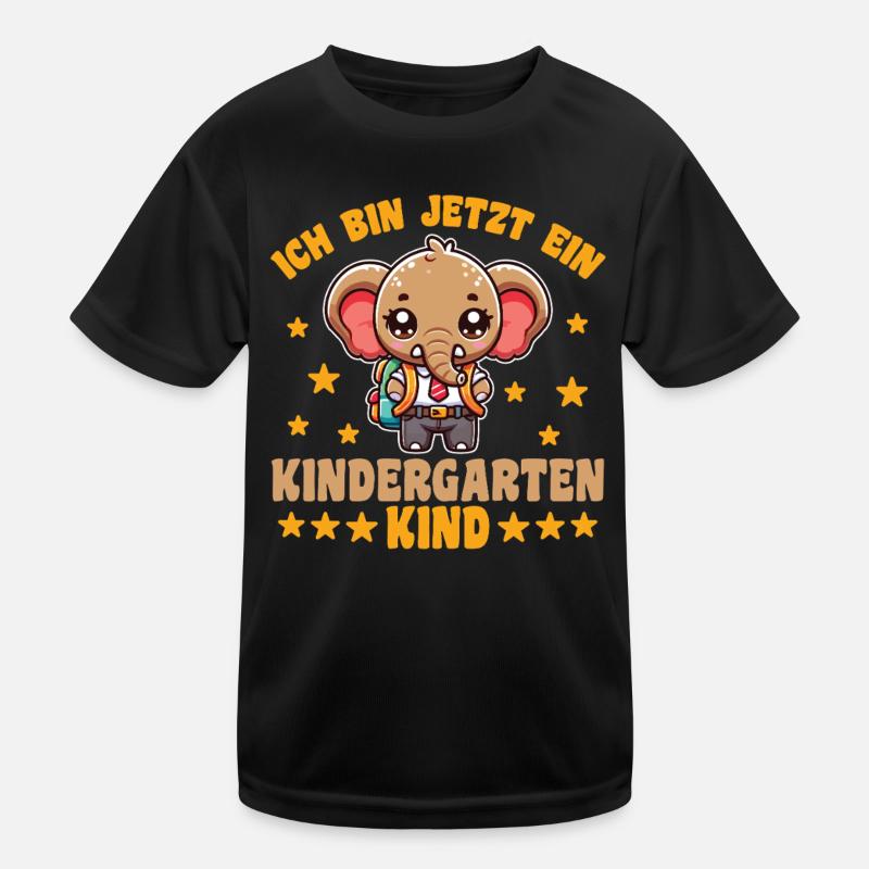 Kindergarten Elefant Ich bin jetzt ein Kinder Funktions-T-Shirt