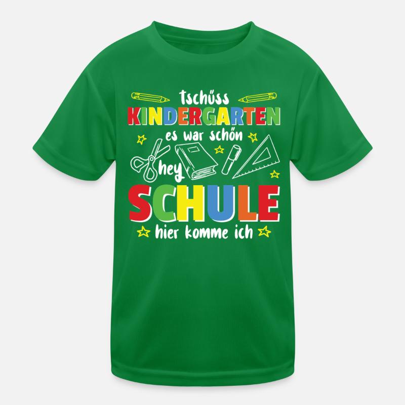 Tschüss Kindergarten Abschied Schule Einschulung Kinder Funktions-T-Shirt