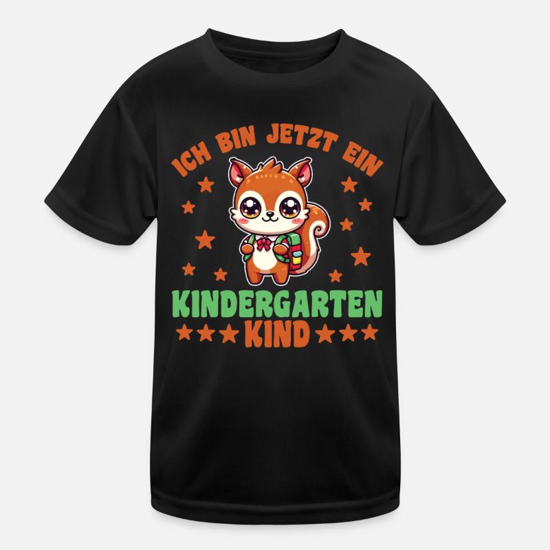 Eichhörnchen Ich bin jetzt ein Kindergartenkind Kinder Funktions-T-Shirt