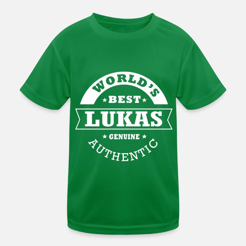 Lukas Gift T shirt personalized name lukas Kids Functional T-Shirt