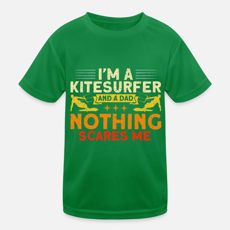 Kiteboarder Kitesurfer and Dad Gift Kids Functional T-Shirt