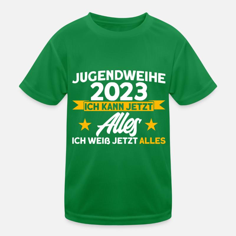 Jugendweihe 2023 Ich Kann Jetzt Alles Ich Weiß Jet Kinder Funktions-T-Shirt