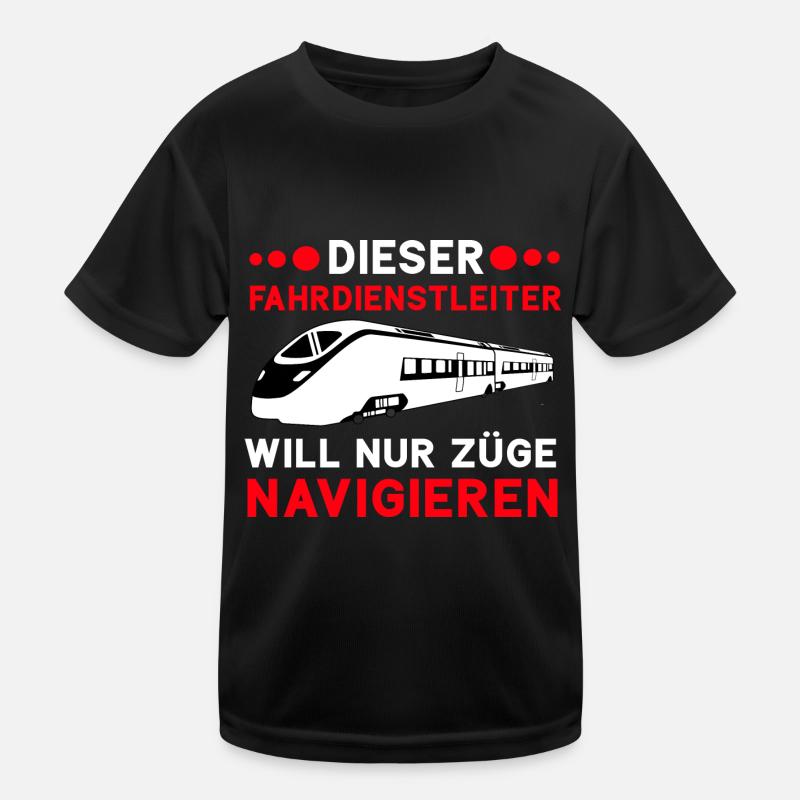 Fahrdienstleiter und Eisenbahner witzig Beruf Kinder Funktions-T-Shirt