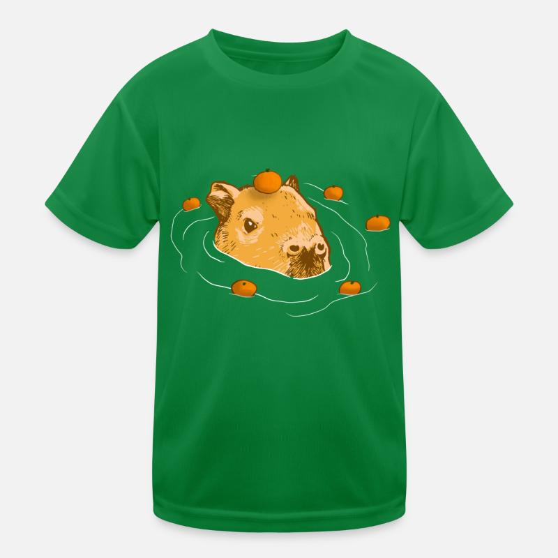 Conception de mème orange Capybara T-shirt sport Enfant