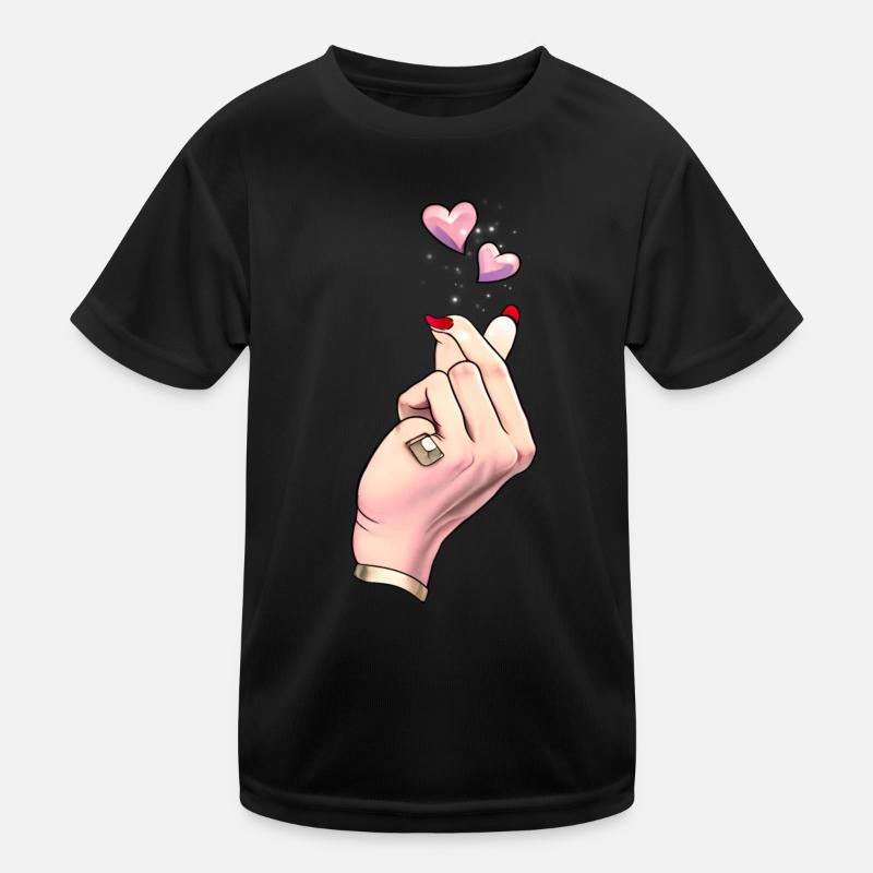 Finger Heart K Pop coréenne T-shirt sport Enfant