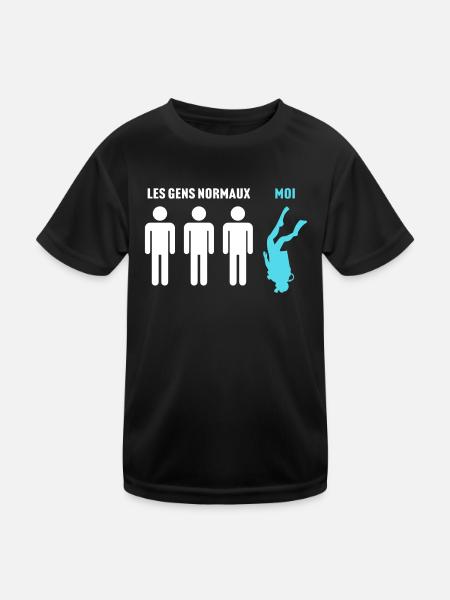 Plongée Cadeau Plongeur - T-shirt sport Enfant - noir - Devant