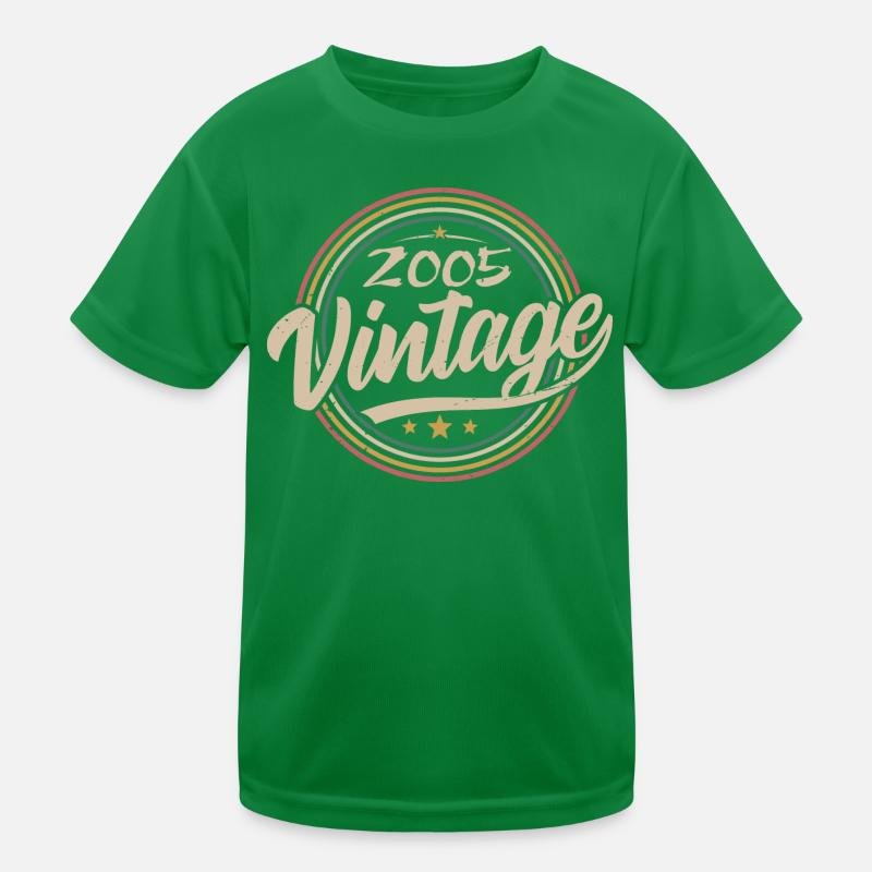 2005 Vintage 2005 Birthday Gift - Retro Style 2005 Kids Functional T-Shirt