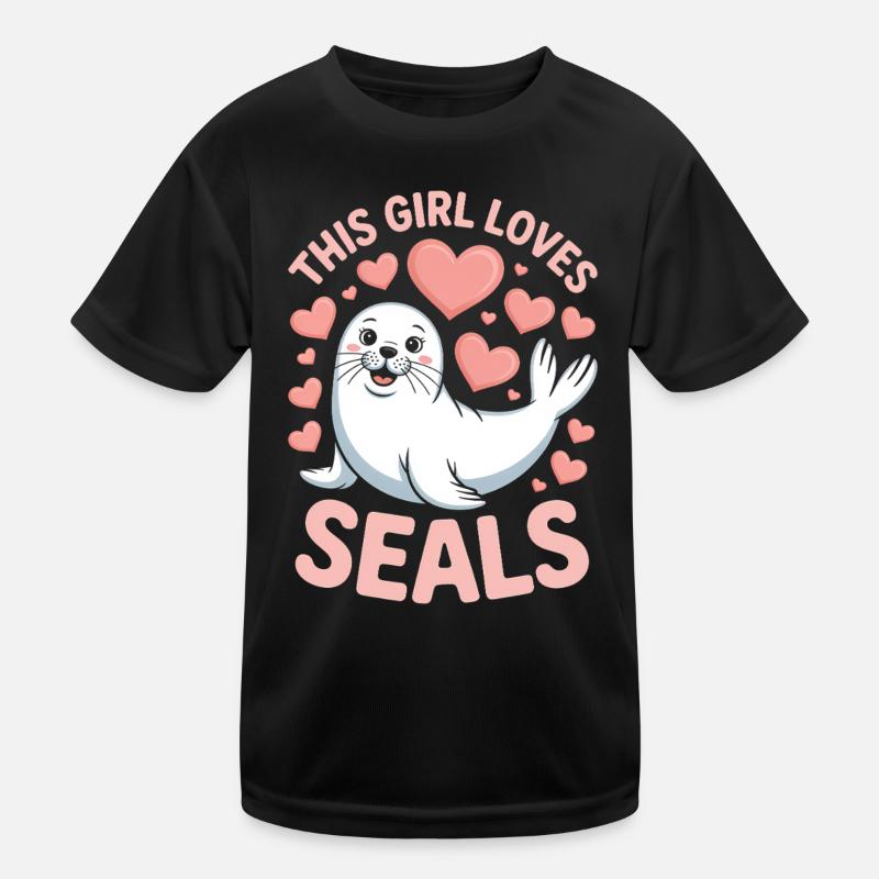 Robben Spruch Seehund Lustige Sattelrobbe Geschenk Kinder Funktions-T-Shirt