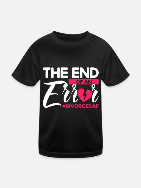 Auflösung der Ehe Geschieden Ex Partner Geschenk - Kinder Funktions-T-Shirt - Schwarz - Vorne