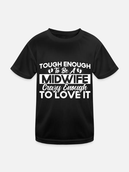 Obstetrician Midwife LD Work Gift - Kids Functional T-Shirt - black - Front