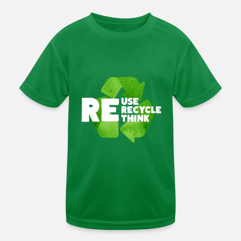 Réutiliser Recycler Repenser Durabilité Environnement Climat T-shirt sport Enfant