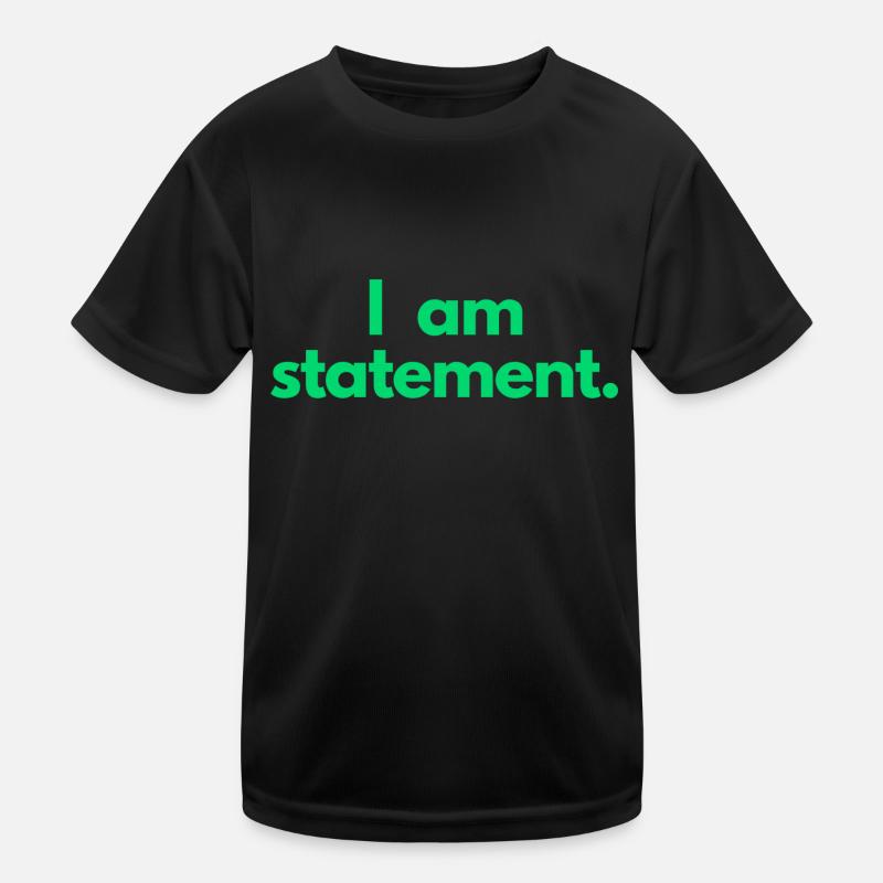statement txt green Kids Functional T-Shirt