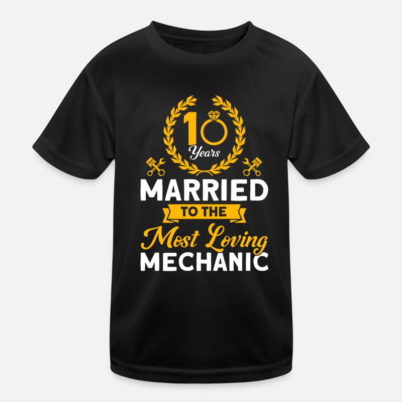 Rosenhochzeit 10 Jahre Ehe Geschenk Kinder Funktions-T-Shirt