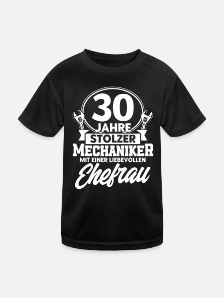 Perlenhochzeit Ehepaar 30. Hochzeitstag Geschenk - Kinder Funktions-T-Shirt - Schwarz - Vorne