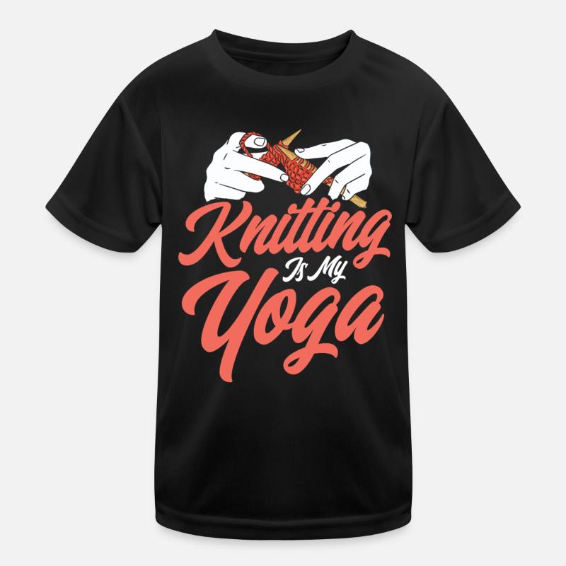 Garn stricken Stricken Stricken Stoff Geschenk Kinder Funktions-T-Shirt
