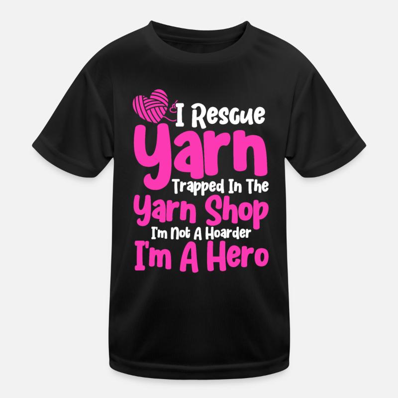 Knitting Knitting Lovers Knitting Gift Kids Functional T-Shirt