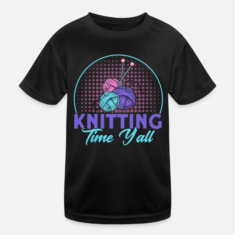 Stricken Garn stricken Stricken Stoff Geschenk Kinder Funktions-T-Shirt