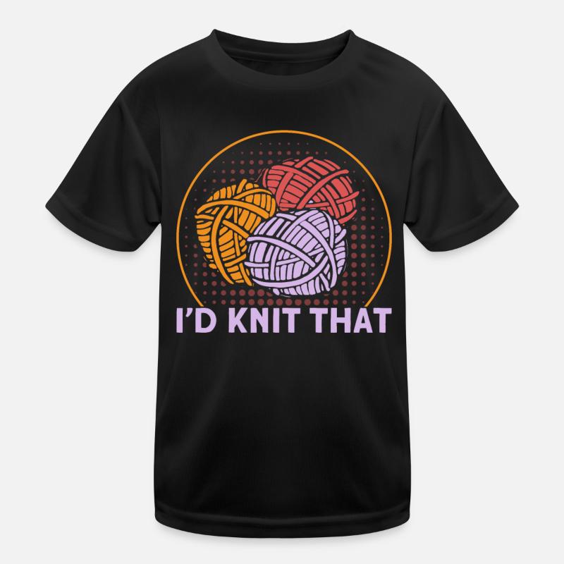 Knitting Fabric Knitting Knitting Gift Kids Functional T-Shirt