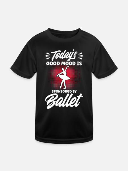 Ballet Girls Ballet Dance Ballet Dance - Kids Functional T-Shirt - black - Front