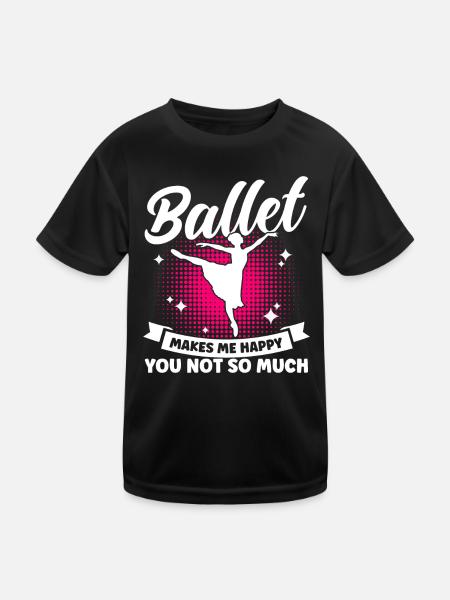 Ballerina Ballet Dancer Ballet Girls - Kids Functional T-Shirt - black - Front